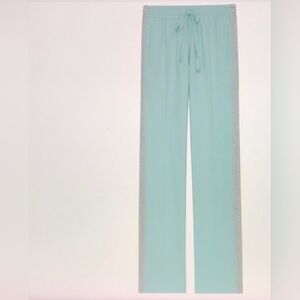 Zadig & Voltaire Pomy CREPE PASTEL BLUE PANT SZ 42 -8/10 - M/L